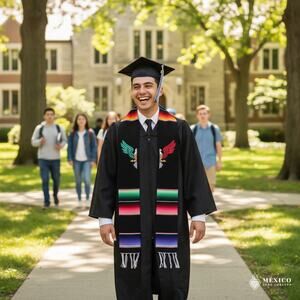 Class of 2026 Mexican zarape graduation sash Mexico todo corazon 78 x 5 in